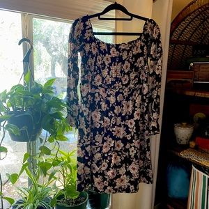 Gypsies & Moondust black and pink floral dress